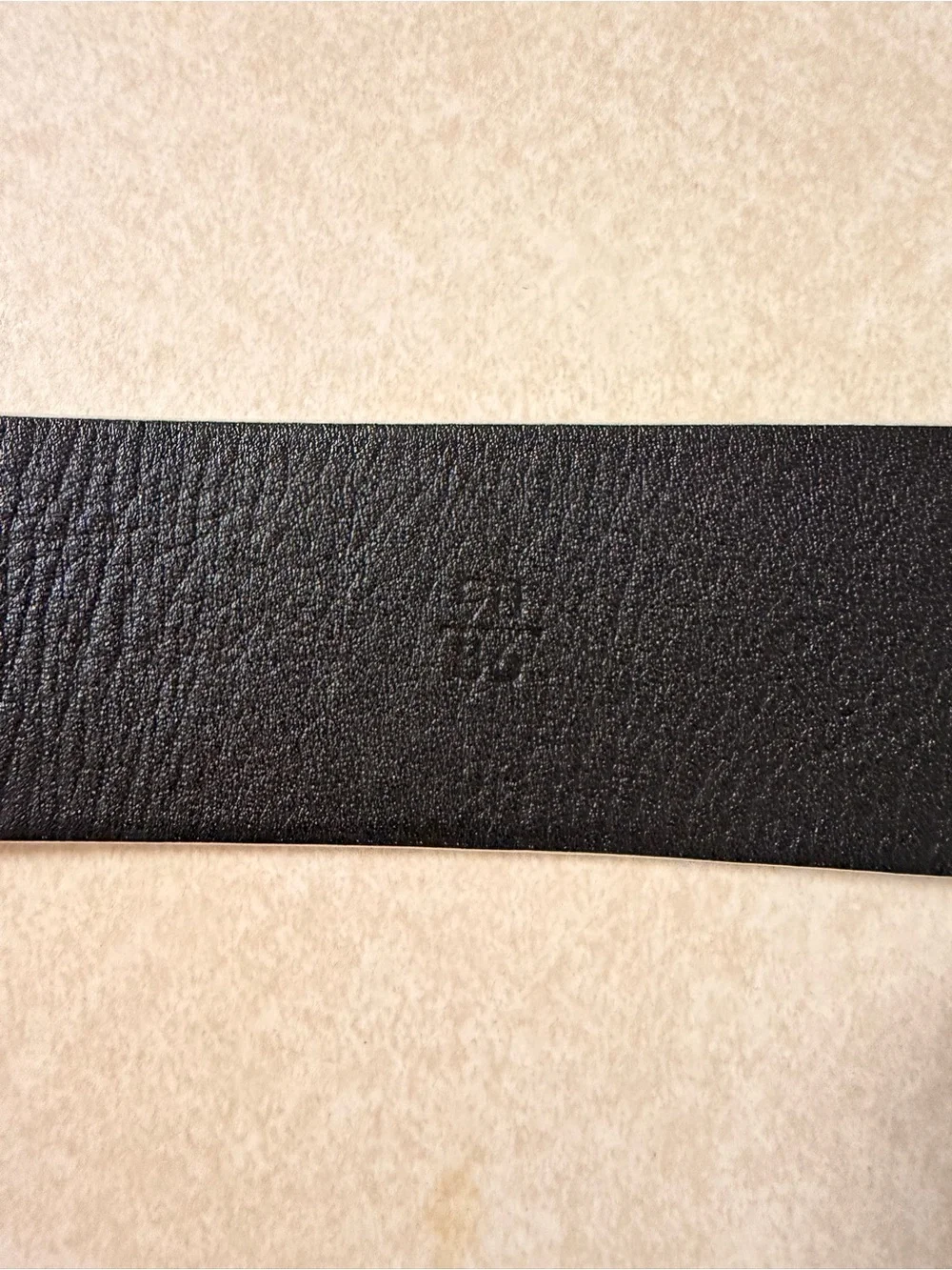 Authentic CHANEL Cream Leather Belt with Silver Interlocking CC Buckle